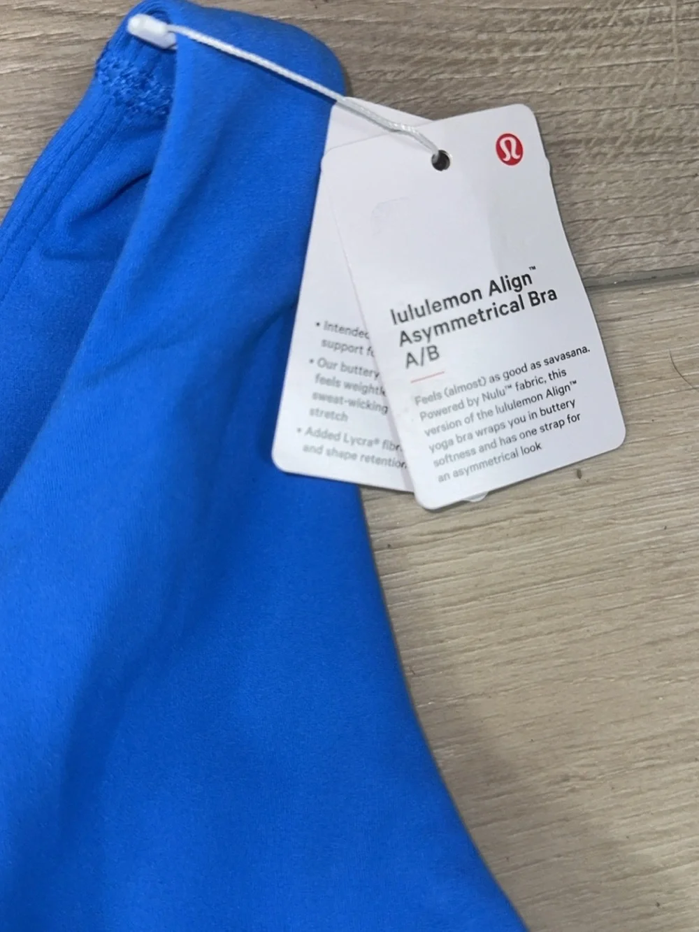 lululemon athletica Align Asymmetrical Bra in Cobalt Blue